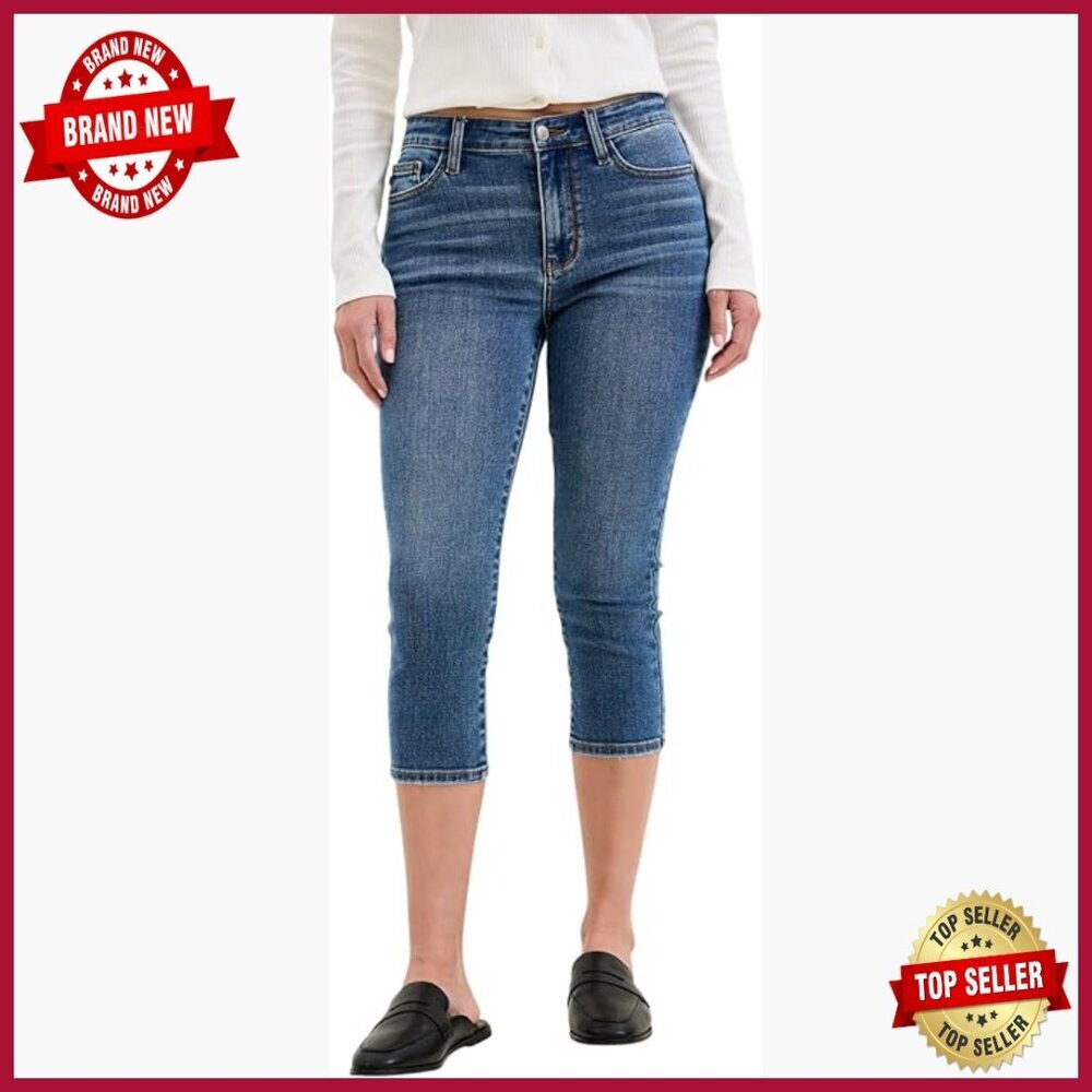 Mid Rise Cotton Capri Pants, Comfortable Stretch Fit